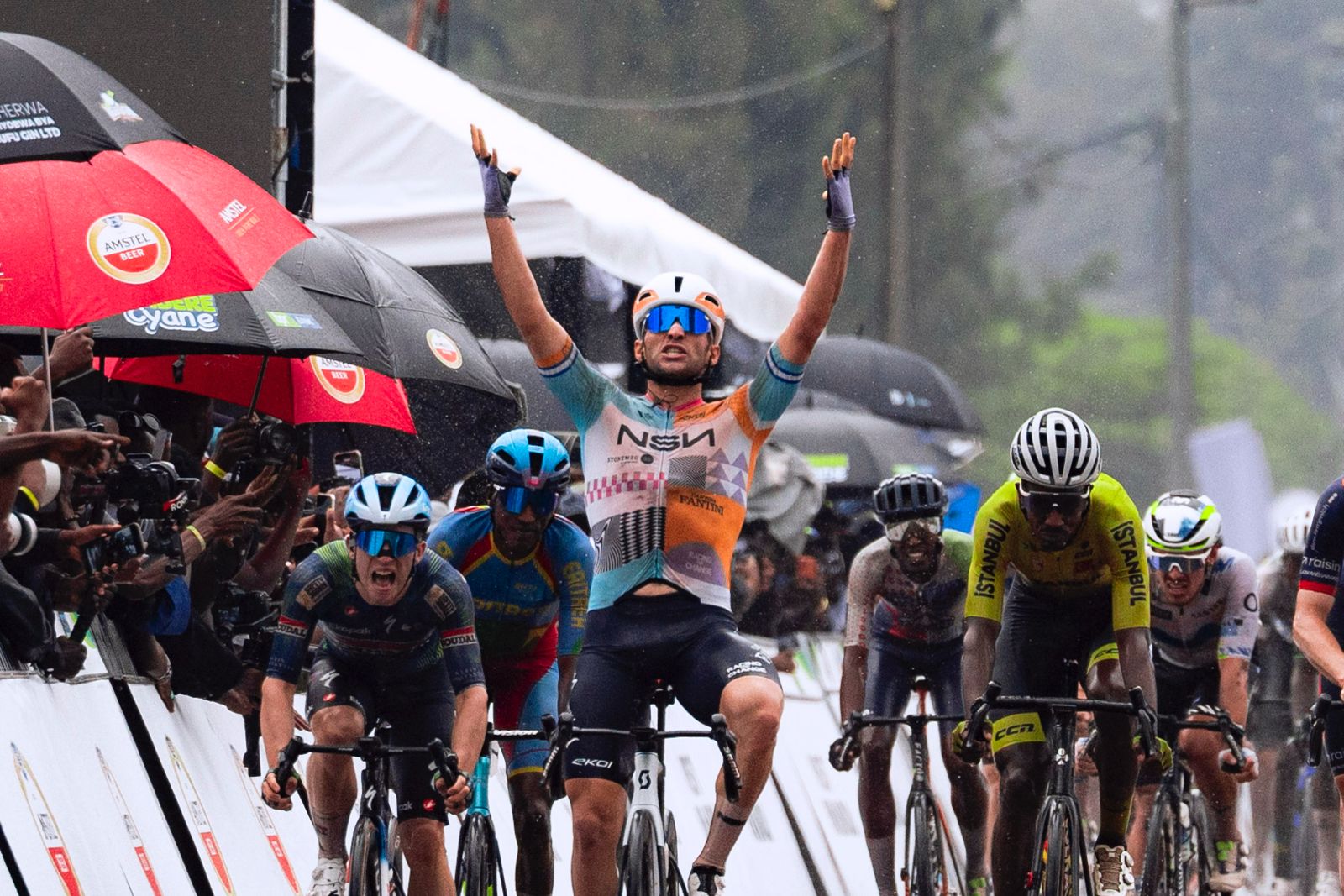 tamar Einhorn wins Stage 1 of Tour du Rwanda 2026 from Rukomo to Rwamagana